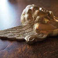 Vintage brass angel | Angel wall ornament | Vintage angel figure | Brass cherub figure