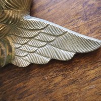 Vintage brass angel | Angel wall ornament | Vintage angel figure | Brass cherub figure