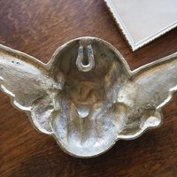 Vintage brass angel | Angel wall ornament | Vintage angel figure | Brass cherub figure