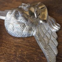 Vintage brass angel | Angel wall ornament | Vintage angel figure | Brass cherub figure