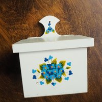 Vintage wooden salt container | Wooden salt box | Vintage salt box
