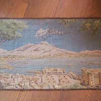 Vintage wall tapestry | Vintage gobelin wall rug | Landscape wall tapestry | Vintage wall rug