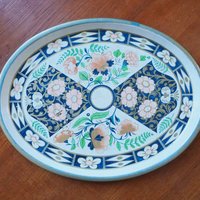 Vintage Worcester ware tray | Vintage serving tray | Worcester ware serving tray | Large oval vintage tray