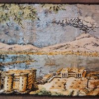Vintage wall tapestry | Vintage gobelin wall rug | Landscape wall tapestry | Vintage wall rug