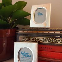 Vintage picture frames | Set of two silver plated frames | Silver plated picture frames | Tiny vintage picture frames