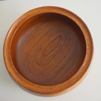 Vintage wooden bowl | Large teak fruit bowl | Large vintage teak bowl | Large wooden bowl