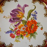 Vintage Daher Decorated Ware bowl | Vintage floral tin bowl | Vintage scalloped tin bowl