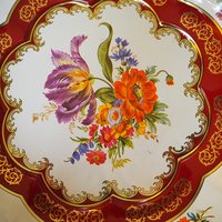 Vintage Daher Decorated Ware bowl | Vintage floral tin bowl | Vintage scalloped tin bowl