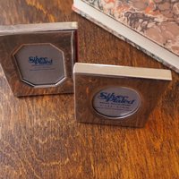 Vintage picture frames | Set of two silver plated frames | Silver plated picture frames | Tiny vintage picture frames