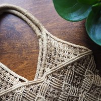 Vintage macrame bag | Macrame market bag | Macrame woven handbag | Boho macrame bag | Vintage market bag