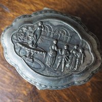 Vintage silver plated jewelry box | Made in Japan | Vintage silver plated trinket box | Vintage Japanese trinket box