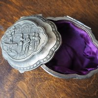 Vintage silver plated jewelry box | Made in Japan | Vintage silver plated trinket box | Vintage Japanese trinket box