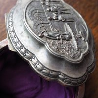 Vintage silver plated jewelry box | Made in Japan | Vintage silver plated trinket box | Vintage Japanese trinket box