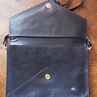 Vintage leather envelope bag | Vintage leather bag | Black envelope bag | Vintage leather crossbody bag