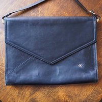 Vintage leather envelope bag | Vintage leather bag | Black envelope bag | Vintage leather crossbody bag
