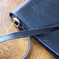 Vintage leather envelope bag | Vintage leather bag | Black envelope bag | Vintage leather crossbody bag