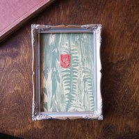 Vintage wooden photo frame | Silver tone picture frame 14x19 cm | Vintage wooden picture frame | Vintage Eklöf photo frame