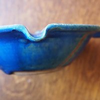 Vintage ceramic ashtray | Blue and turquoise ashtray | Vintage stoneware ashtray | Ceramic ashtray | Vintage ashtray