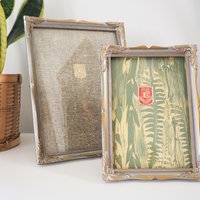 Vintage wooden photo frame | Silver tone picture frame 14x19 cm | Vintage wooden picture frame | Vintage Eklöf photo frame
