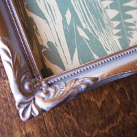 Vintage wooden photo frame | Silver tone picture frame 14x19 cm | Vintage wooden picture frame | Vintage Eklöf photo frame