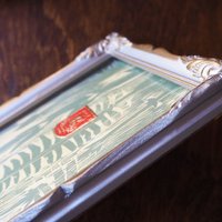Vintage wooden photo frame | Silver tone picture frame 14x19 cm | Vintage wooden picture frame | Vintage Eklöf photo frame