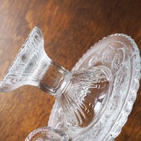 Vintage candlestick holder | Glass candlestick holder | Vintage glass candle holder | Vintage chamber style candle holder