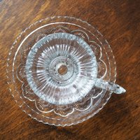 Vintage candlestick holder | Glass candlestick holder | Vintage glass candle holder | Vintage chamber style candle holder