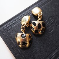 Vintage clip-on earrings | Gold tone clip-on earrings | Vintage gold tone earrings | Clip-on earrings | Chunky clip-on earrings