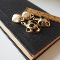 Vintage clip-on earrings | Gold tone clip-on earrings | Vintage gold tone earrings | Clip-on earrings | Chunky clip-on earrings