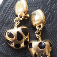 Vintage clip-on earrings | Gold tone clip-on earrings | Vintage gold tone earrings | Clip-on earrings | Chunky clip-on earrings