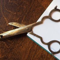 Vintage brass wick cutter | Brass candlewick scissors | Brass candlewick trimmer | Brass wick cutter | Vintage wick cutter