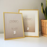 Set of two vintage photo frames | Set of two matching vintage frames | Vintage brass frame set 15x20 cm and 18x24 cm | Vintage Jyden frames