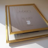 Set of two vintage photo frames | Set of two matching vintage frames | Vintage brass frame set 15x20 cm and 18x24 cm | Vintage Jyden frames