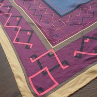 Vintage silk scarf | Vintage Marja Kurki scarf | Marja Kurki silk scarf | Geometric vintage silk scarf