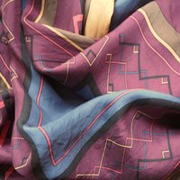 Vintage silk scarf | Vintage Marja Kurki scarf | Marja Kurki silk scarf | Geometric vintage silk scarf