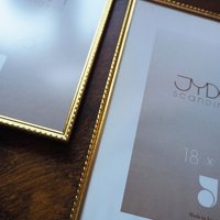 Set of two vintage photo frames | Set of two matching vintage frames | Vintage brass frame set 15x20 cm and 18x24 cm | Vintage Jyden frames