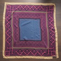 Vintage silk scarf | Vintage Marja Kurki scarf | Marja Kurki silk scarf | Geometric vintage silk scarf