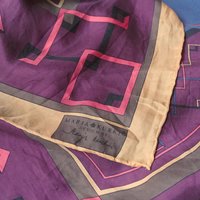 Vintage silk scarf | Vintage Marja Kurki scarf | Marja Kurki silk scarf | Geometric vintage silk scarf