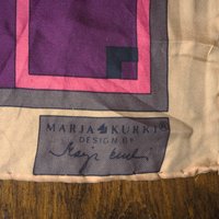 Vintage silk scarf | Vintage Marja Kurki scarf | Marja Kurki silk scarf | Geometric vintage silk scarf