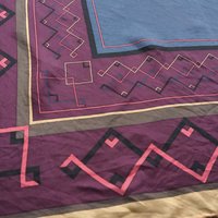 Vintage silk scarf | Vintage Marja Kurki scarf | Marja Kurki silk scarf | Geometric vintage silk scarf