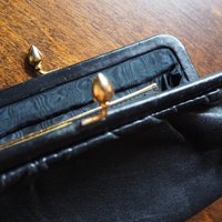 Vintage leather purse bag | Vintage leather bag | Black purse bag | Vintage leather clutch | Made in Finland | EJ Laukku