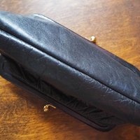 Vintage leather purse bag | Vintage leather bag | Black purse bag | Vintage leather clutch | Made in Finland | EJ Laukku