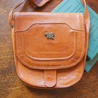 Vintage leather crossbody bag | Small crossbody bag | Vintage leather bag | Brown leather bag