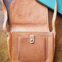 Vintage leather crossbody bag | Small crossbody bag | Vintage leather bag | Brown leather bag