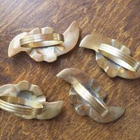 Vintage brass napkin rings | Set of four vintage napkin rings | Vintage rose napkin rings | Set of four brass napkin rings