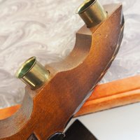 Vintage wooden candelabra | Wooden candelabra | Five arm wooden candlestick holder