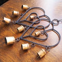 Vintage wind chime | Vintage wind chime with bells | Heart wind chime | Iron wind chime with bells | Wind chime with hearts