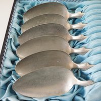Set of six vintage tablespoons | Large vintage spoons | Musla tablespoons | Vintage alpacca silver tablespoons | Vintage alpacca spoons
