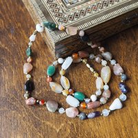 Set of two vintage necklaces | Vintage tumblestone necklaces | Chunky crystal necklaces | Matching tumblestone necklaces