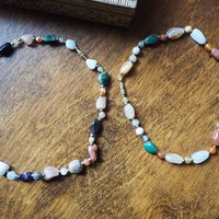 Set of two vintage necklaces | Vintage tumblestone necklaces | Chunky crystal necklaces | Matching tumblestone necklaces